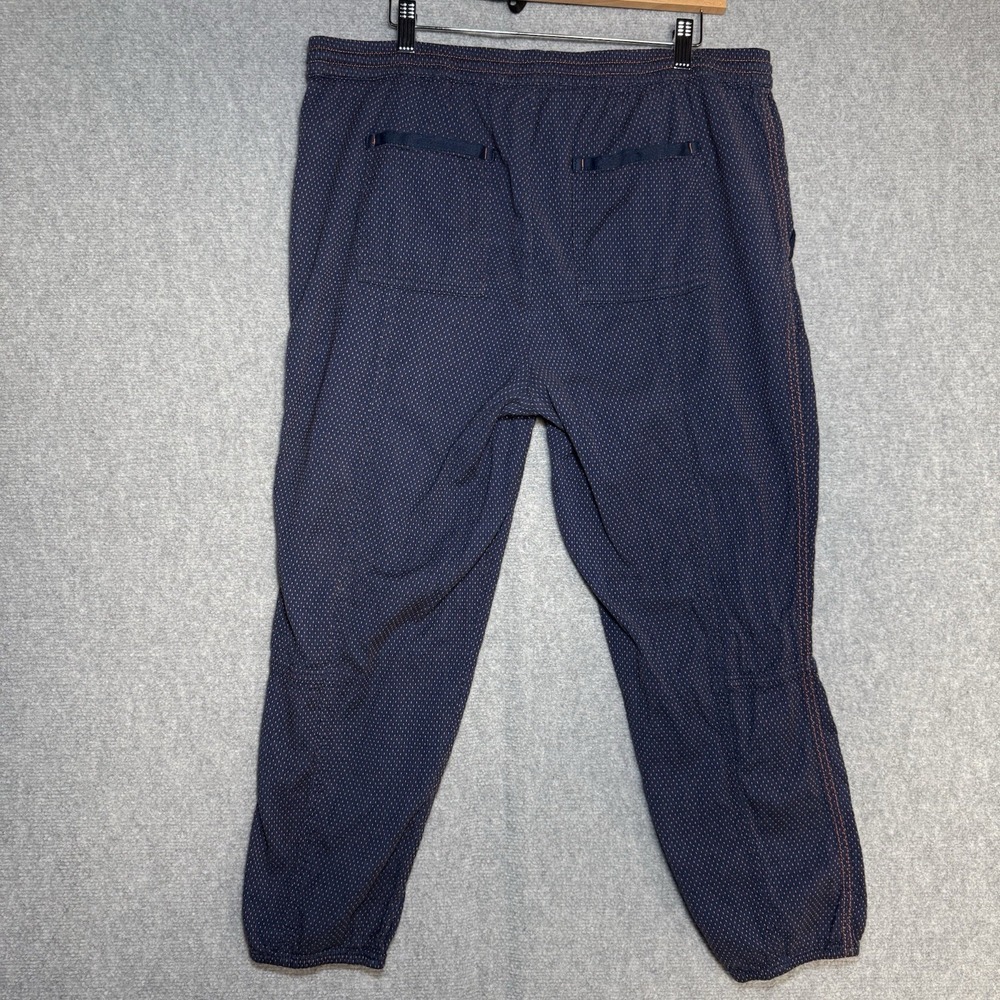 Anthropologie Pants Size Large Dylan Speckled Jogger Navy Blue/Orange  Highrise - Picture 4 of 7